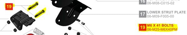 CLICGEAR M6 X 41 BOLTS
#19 MAIN HINGE ASSEMBLY