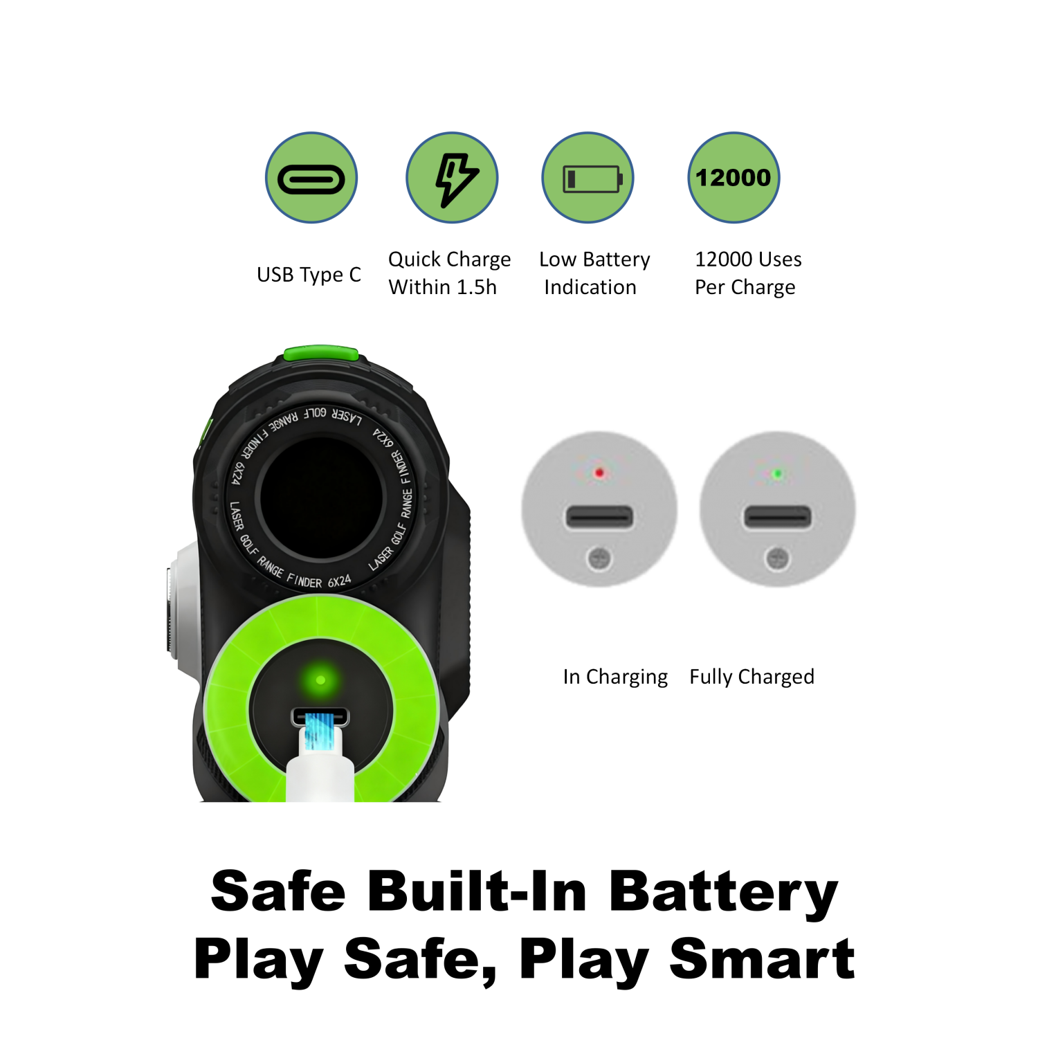 Easygreen HD Pro+ Golfkikare – Avståndsmätare 1200m med Slope