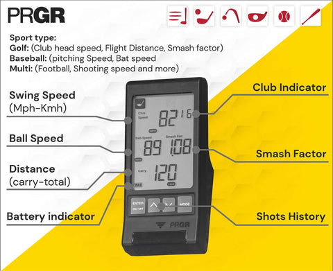 Image of PRGR Portable Launch Monitor - HS-130A